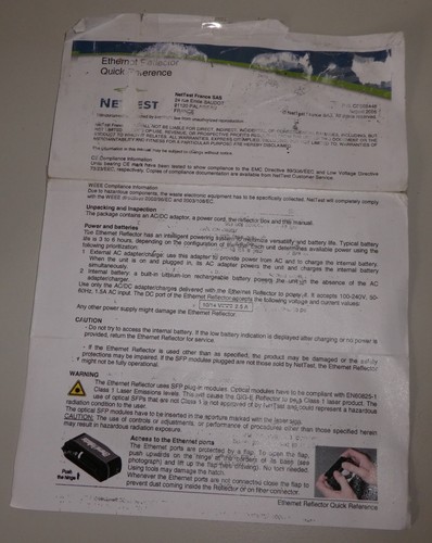 NetTest Ethernet Reflector 5700-001-REFL_+ Steckernetzteil + engl. Kurzanleitung - Bild 11 von 13