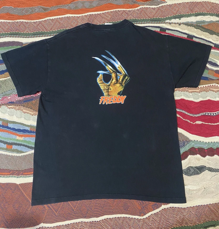 Vinatge 2000s Y2K A Nightmare On Elm Street Freddy Krueger Horror T-Shirt Sz M - Image 3 of 4