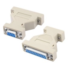 DB9 to DB25 Serial Coupler AdapterDB9 Female to DB25 Female RS-232 Serial Gen...