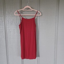 Reformation Red Mini Dress Size S Women Spaghetti Strap Sleeveless Viscose Rayon
