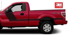 Angled Hockey 3M Vinyl Sticker Graphic Decals Stripe Ford F150 09-14 Regular Cab