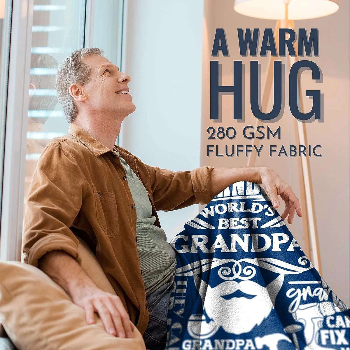 InnoBeta Gifts for Grandpa Throw Blanket 50 x 65 inch World s Best Grandpa