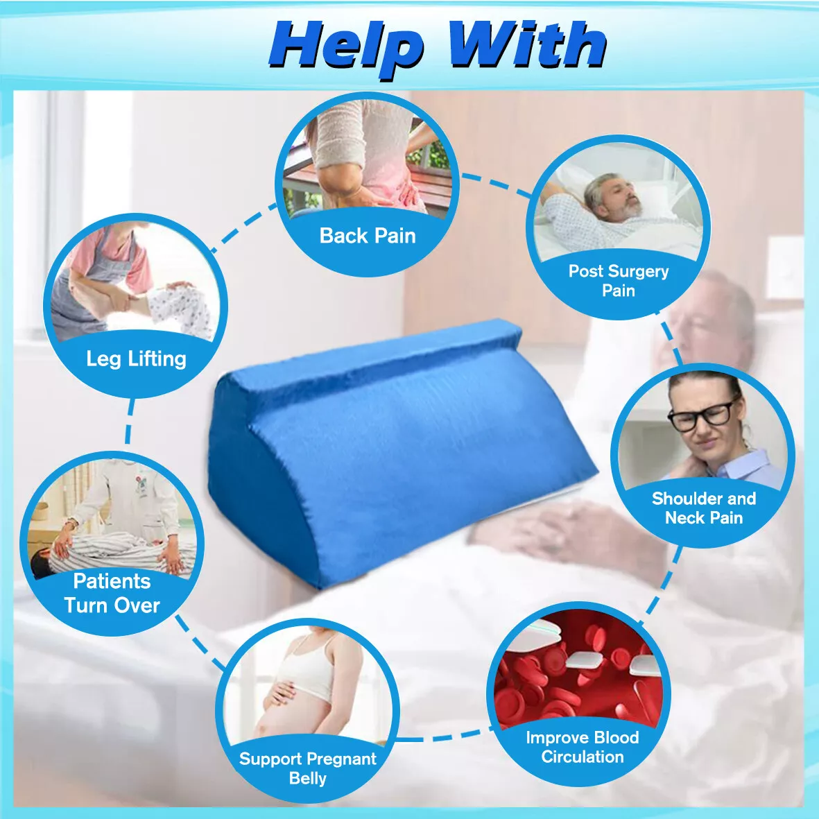 Leg clearance shaped pillow
