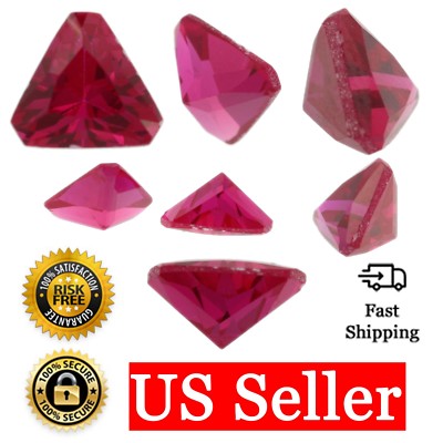Cubic Zirconia Birthstone Month Loose Triangle Shape Cut Ruby CZ