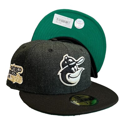 New Era Baltimore Orioles 59FIFTY Fitted Hat Cap 1983 World Series Patch 7 1/8