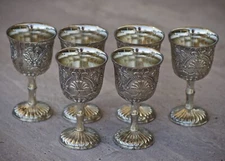 VINTAGE Silver Plated Raimond Cordial Goblets Set of 6 Made in Japan 1960's