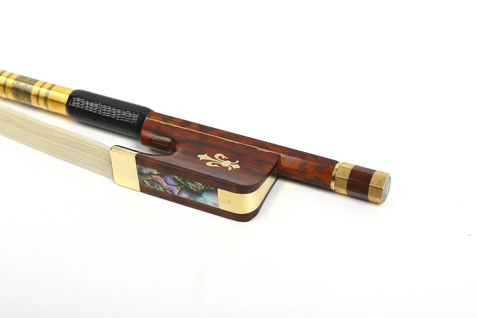 4/4 Advanced Cello Bow Snakewood Bow Stick Great balance Natural Bow Hair - Image 4 of 4