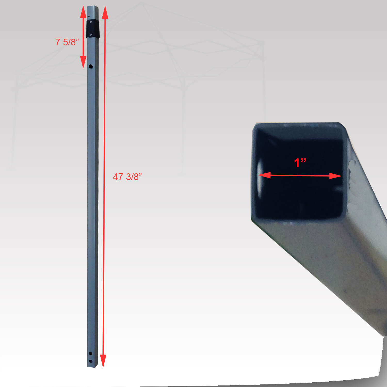 Coleman 10' x 10' Gazebo Canopy  OUTER LEG Upper Part Replacement Repair Parts