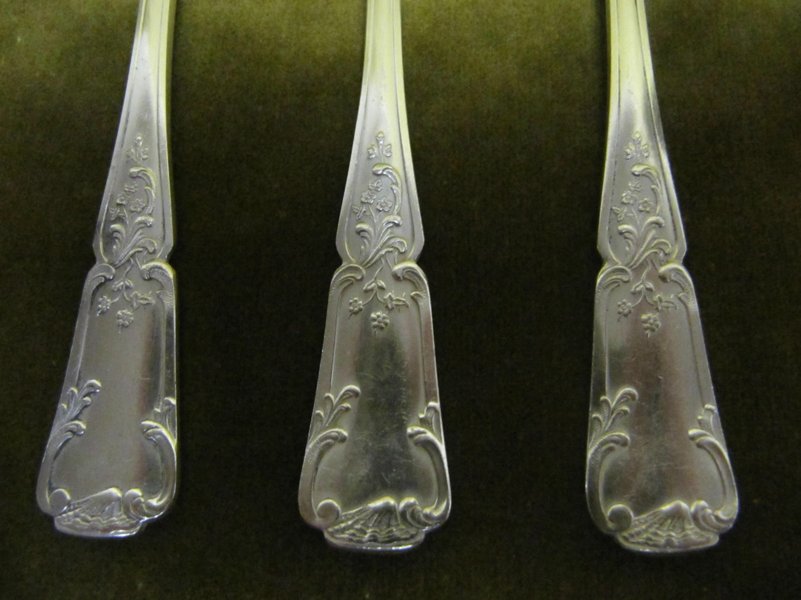 6 fourchettes à gateaux métal argenté rocaille (pastry forks) eBay