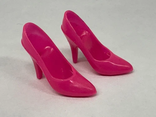 VTG Mattel 1990 Super Star Bright Neon Pink Closed Toe High Heels accessory