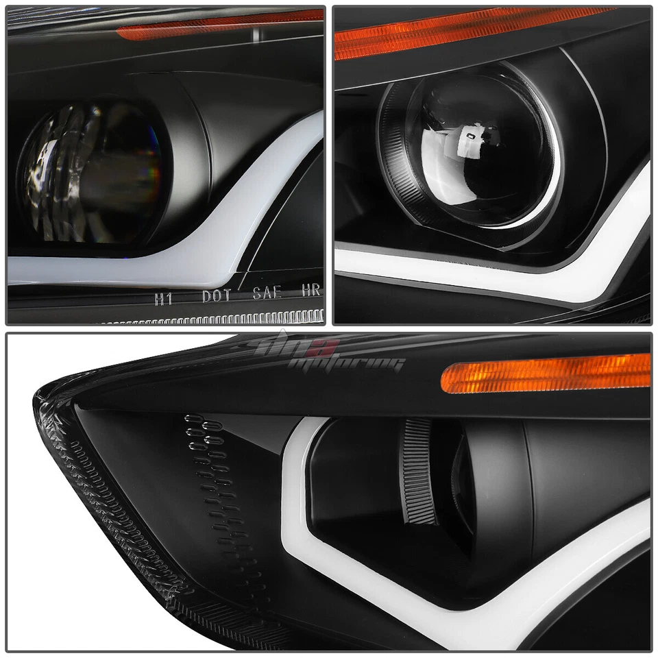 PARA FORD FOCUS 2015-2018 LED DRL+ INTERMITENTE PROYECTOR FARO NEGRO ÁMBAR Foto 4 de 4