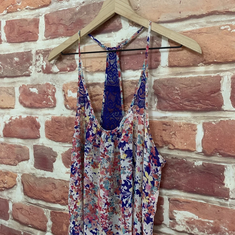 Lencería satinada Jonquil Chemise para mujer mediana multicolor sombra Ditsy floral encaje Foto 4 de 4