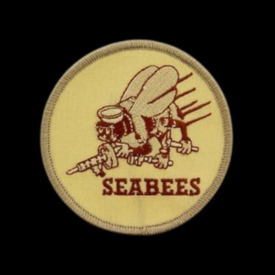 USN SEABEES (DESERT) HAT PATCH CAP ROCKER LOGO VETERAN USN USS GIFT VETERAN WOW