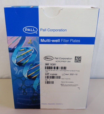 PALL AcroPrep 384 Multi-Well Filter Plates 100µL 100K Omega Short Tip Natural PP