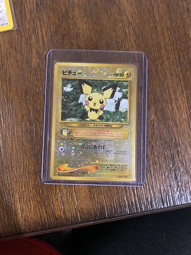 RARE PICHU PROMO REVERSE FOIL HOLO 2000 JAPANESE NEO 2 PM PIKACHU - Picture 2 of 4
