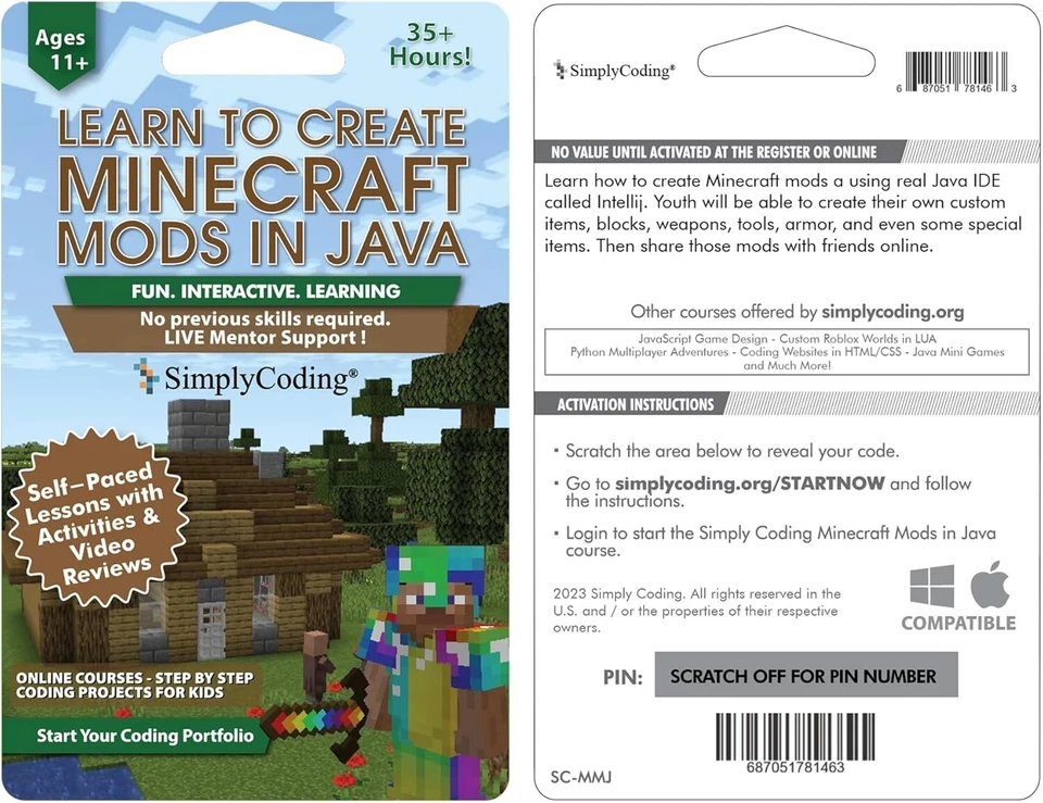 CODING FOR KIDS: LEARD TO CODE MINECRAFT MODS IN JAVA - VIDEO GAME DESIGN CODING - Image 2 of 4