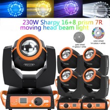 230W 7R Zoom Moving Head Light Sharpy DMX Strobe 17 GOBO 16 Prisms Stage Light