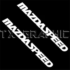 MAZDASPEED DECAL SET OF 2  VINYL STICKERS MAZDA SPEED 3 5 6 CX7 RX7 RX8 