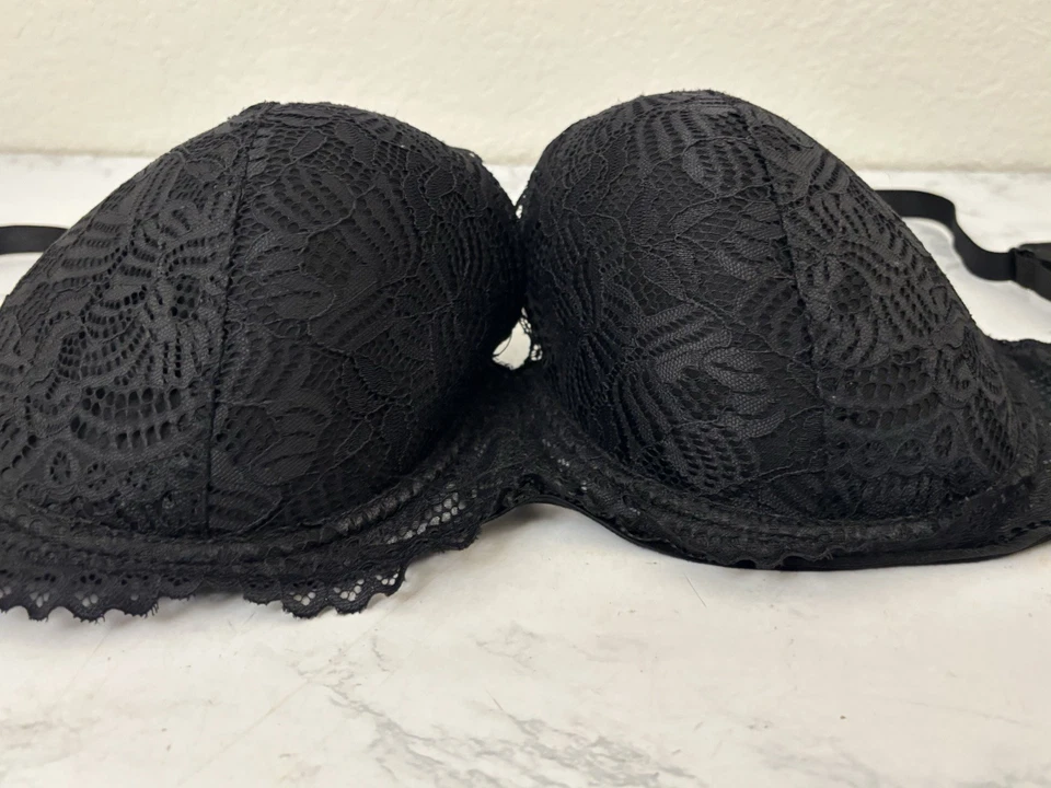 Sujetador de encaje negro Cato Dreamwear para mujer talla 42C Love Your Curves encaje acolchado E Foto 4 de 4