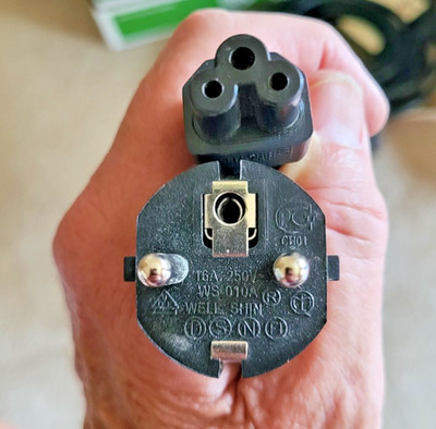 POWER CORD EU1-16P Schuko to C-5 0   .75mm sq.  2.5amp 250 volt