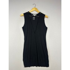 Edgy Don't Ask Why Women OS Black Deep V Sheer Mesh Mini Dress Made in Italy NEW