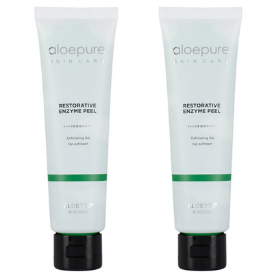 Aloette Restorative Enzyme Peel Exfoliating Gel 4oz - New/Sealed - (Pack of 2)