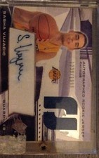 2004-05 SPx - Autographed Rookie Jersey Sasha Vujacic #120 /1999 (AU, MEM, RC)