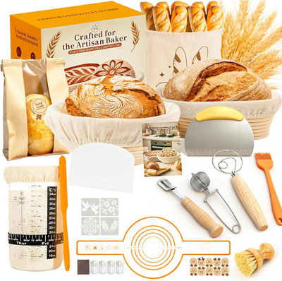 Complete Sourdough Starter Kit for Beginners & Manual | Sourdough Bread Baking S