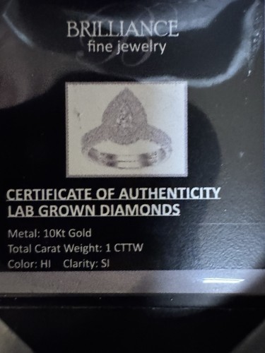 Brilliance 10k White Gold 1ct Lab Grown Diamond Wedding & Engagement Ring Set !! - Picture 15 of 21