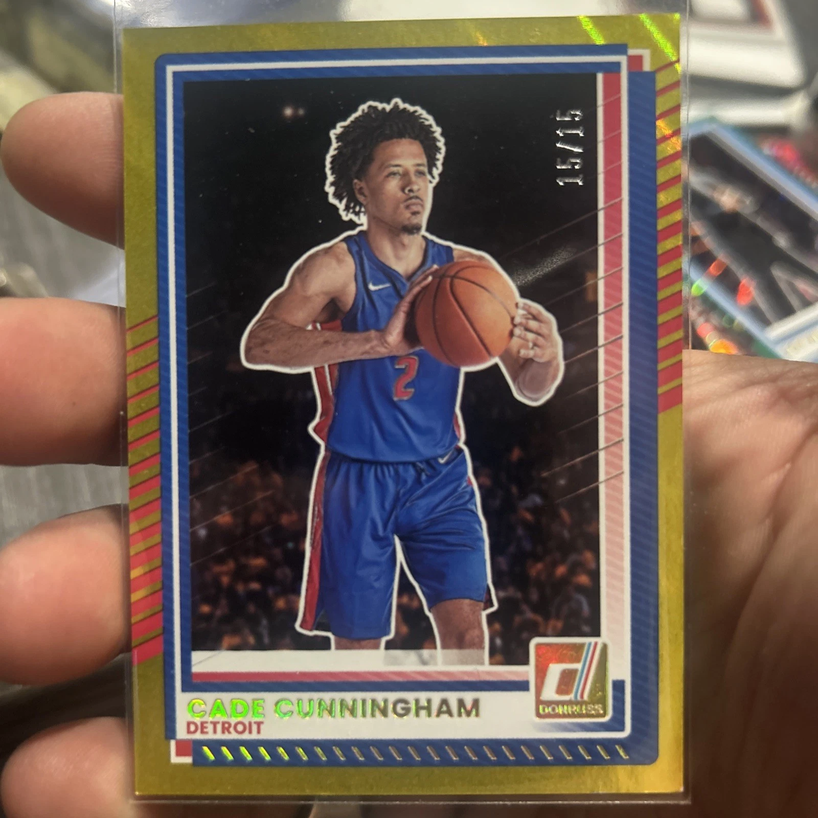 2025-26 Panini Donruss Basketball Cade Cunningham Gold 15/15 Bookend!
