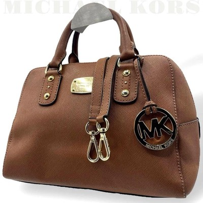 Michael Kors 2way handbag shoulder bag leather brown