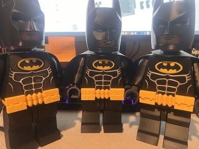 8  Batman Inspired Building Block Figure 3D Printed Removable Mask 2 Faces