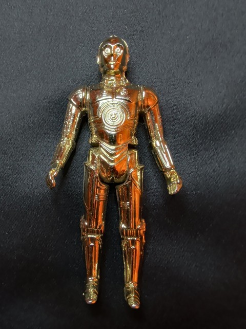 Vintage 1977 Kenner Star Wars C-3PO Action Figure Great Gold Chrome HK COO