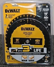 DeWalt Tools DWA1040CMB 2 Pack 10" 40T General Purpose Circular Saw Blades
