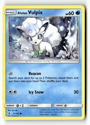 Pokemon Karte Alolan Vulpix LP SM - Guardians Rising 21/145