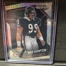 2025 Panini Prizm Black Dan Hampton # 20 Silver Mojo Prizm /25 Bears HOF