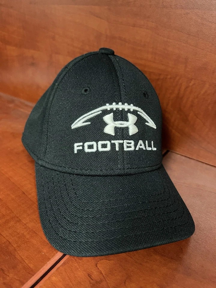 Under Armour UA Football Heatgear Hat - Youth Black Embroidered - Image 2 of 4