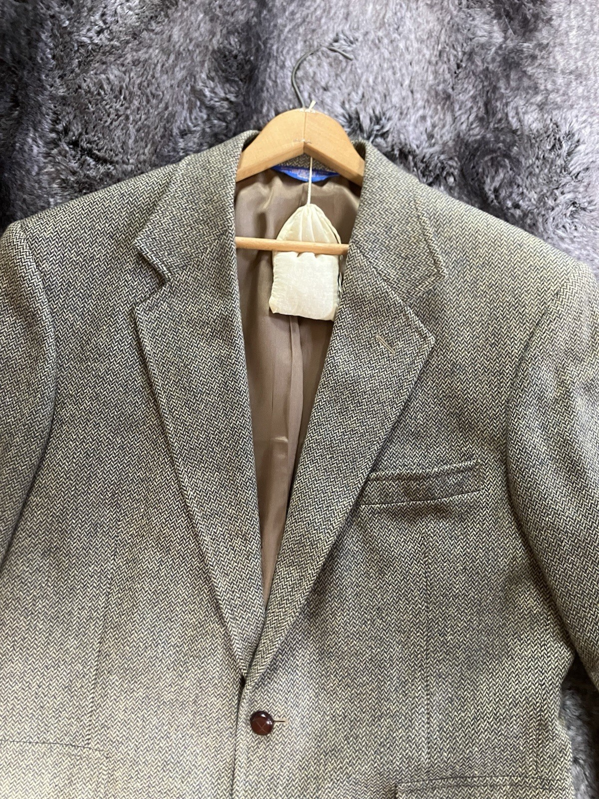 Pendleton Tweed Virgin Wool Herringbone Blazer 42… - image 2