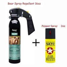 Feloiy Bear Repellent Spray 16oz W/ Spray Bag W/1 Pack Free Peper Spray 1/2oz