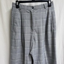 VTG Sport Haley Women’s Golf Pants Size 8 Gray USA Made Plaid Classic American