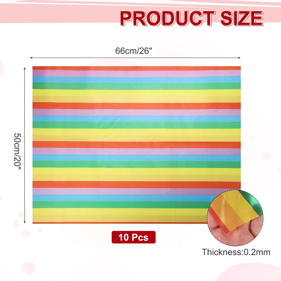 10Pcs Tissue Paper Large Bulk Wrap Paper 20x26 Inch for DIY Crafts Multicolor - Image 2 of 4