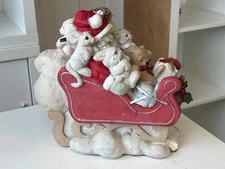 1992 Vintage Santa In Dreamsicle Land Statue SIGNED Kristin - FIRST EDITION CAST
