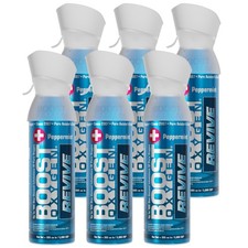 Boost Oxygen Natural Portable 5L Pure Canned Oxygen Canister Peppermint 6 Pack 