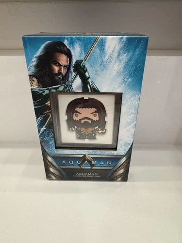 Aquaman 1 Ounce.999 Silver Chibi Coin In Capsule From New Zealand Mint