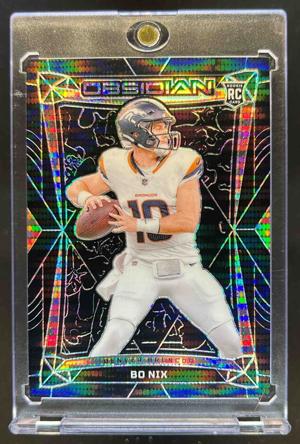 2024 Obsidian Bo Nix RC International Rookie #56 Broncos