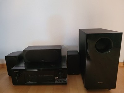 Denon AVR-X520BT AV receiver + Onkyo subwoofer + JAMO speakers