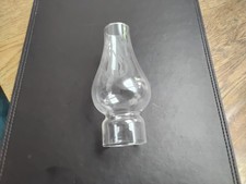 Vintage Finger Oil Lamp Glass Comet Tram Chimney, Base 2 " Queen Anne Burner