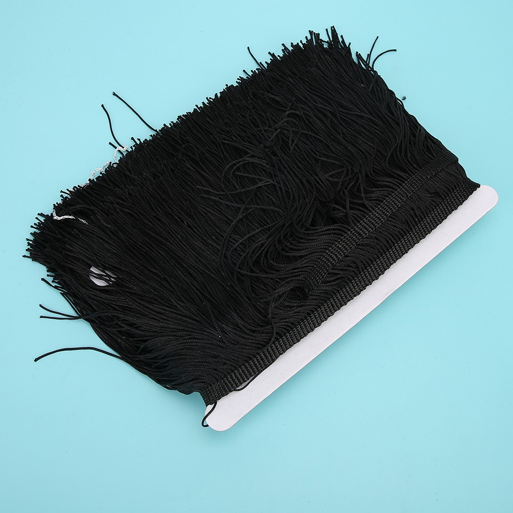 10yd 14cm Long Fringe Tassel Polyester Lace Trim Ribbon Sew Stage DIY Clothing C