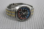 Rare Seiko GMT Navigator Timer Automatic 6117-6410 Date Black Vintage Watch Men