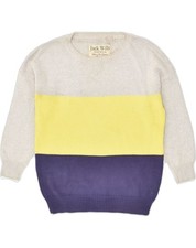 JACK WILLS Womens Crew Neck Jumper Sweater Uk 12 Medium Multicoloured BK03